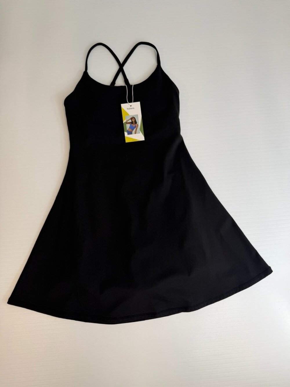 Halara Dress Women Extra Small Pocket Skort Liner Padded Yoga Work Gym Core Ne